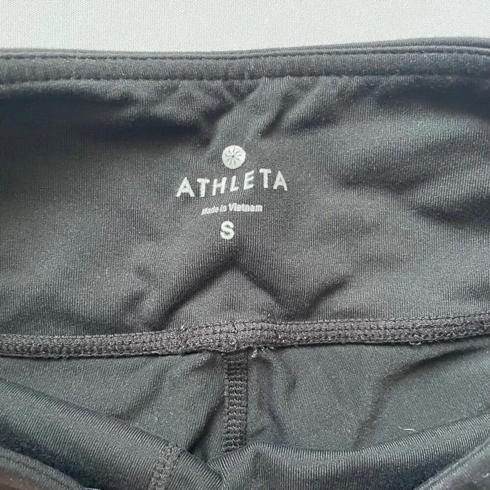 Athleta Knicker Crop Leggings Womens Sz S Stretch Pant Tall Phone Zipper Pocket
